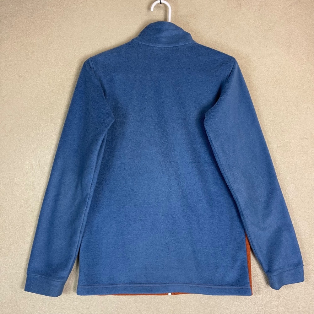 Columbia Fleece Jacket Full Zip Blue Orange Colorblock Youth XL Extra Large - Picture 8 of 10
